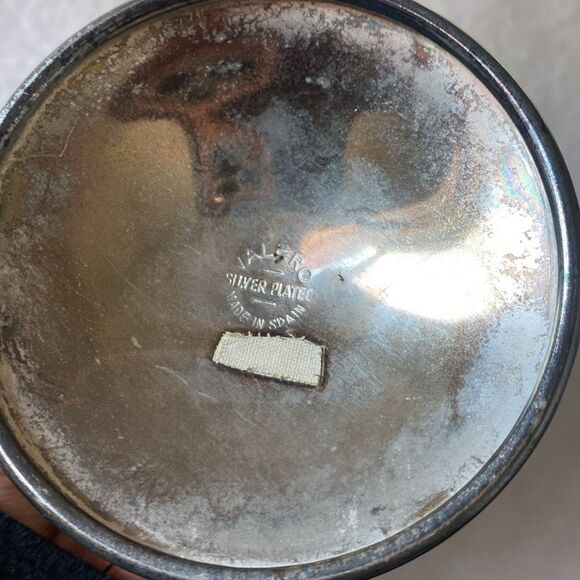 Valero Champagne cocktail Wedding Wine Silver Cup Glass Grape Twist 3 spain goth - Picture 4 of 10